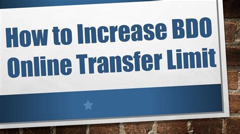 bdo online transfer|Limits and Fees .
